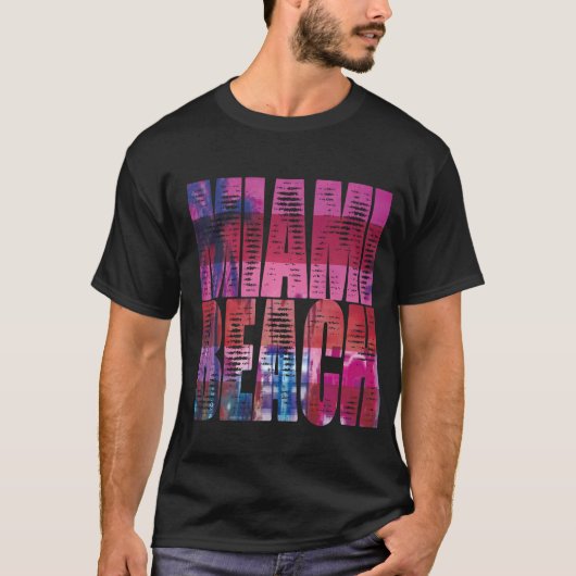 miami night beach fun style tシャツ (正面)