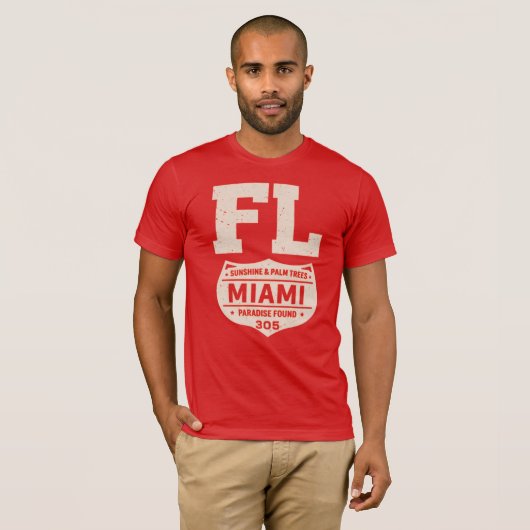 Miami Paradise Found Florida Graphic Tシャツ (正面フル)