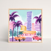Miami Pastels | Messy Watercolor Painting ポスター