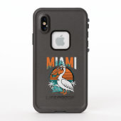 Miami Pelican Tropical Sunset Beach Design  LifeProof iPhoneケース (裏面)