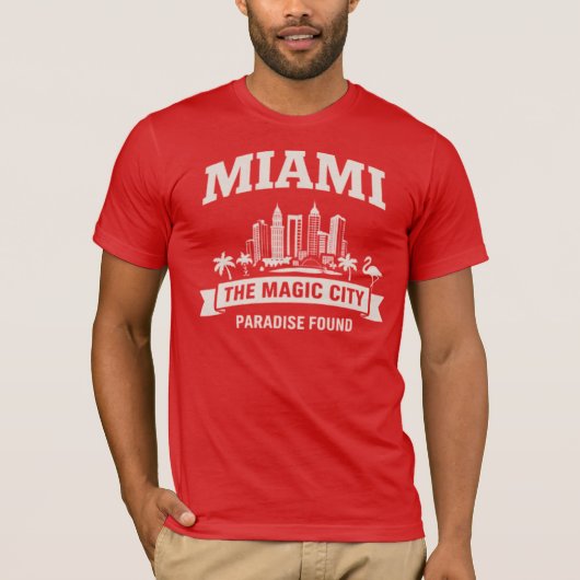 Miami Skyline Magic City Graphic Tシャツ (正面)