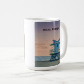 Miami South Beach Florida Life Guard Ocean  コーヒーマグカップ (正面右)
