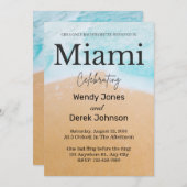 Miami Summer Girls Weekend Bachelorette Party 招待状 (正面/裏面)