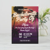 Miami Summer Girls Weekend Bachelorette Party 招待状 (スタンド正面)