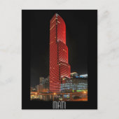 Miami Tower, reflections of red ポストカード (正面)