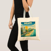 Miami Travel Poster Tote Bag トートバッグ (正面(商品))