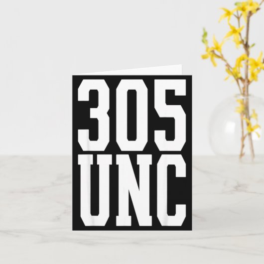 Miami unc 305 area code proud mia uncle  カード (黄色い花)