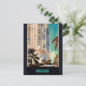 Miami vintage poster  ポストカード (スタンド正面)