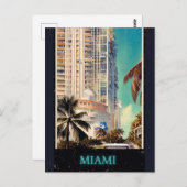 Miami vintage poster  ポストカード (正面/裏面)