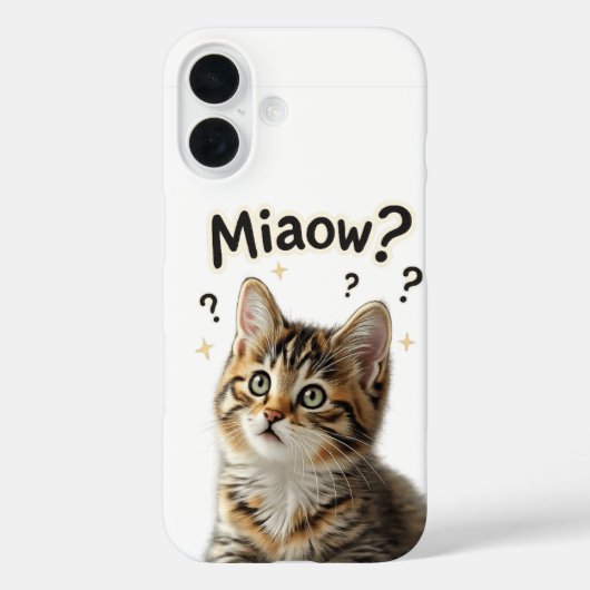 Miaow? | 猫好きのための面白い猫のスマホケース Case-Mate iPhoneケース (裏面)