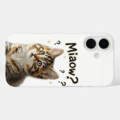 Miaow? | 猫好きのための面白い猫のスマホケース Case-Mate iPhoneケース (裏面 (横))