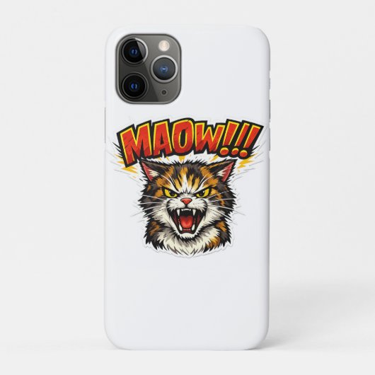 Miaow!! | Funny Cat Phone Case for Cat Lovers Case-Mate iPhoneケース (裏)