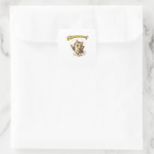 Miaowwwww! | Funny Cat Sticker for Cat Lovers スクエアシール (バッグ)