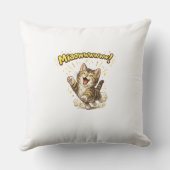 Miaowwwww! | Funny Cat Throw Pillow for Cat Lovers クッション (裏面)