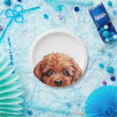 miartによるトイプードルの赤茶色のオリジナル ペーパープレート (パーティー)