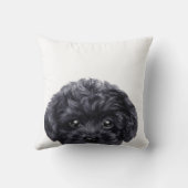 miartによる黒いトイプードルのオリジナル クッション (裏面)