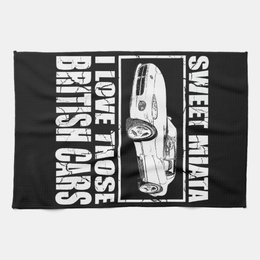 Miataの毒蛇イギリス車の冗談 キッチンタオル (横)