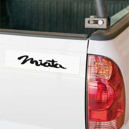 Miataの黒いバンパーステッカー バンパーステッカー (トラック上)