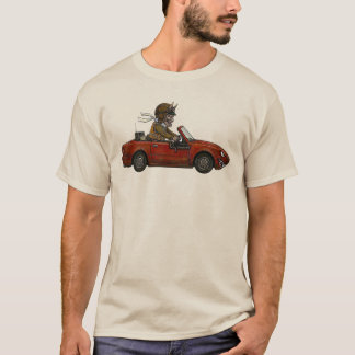 Miata Mike アート:般若パイロットはミアータがお好き Tシャツ