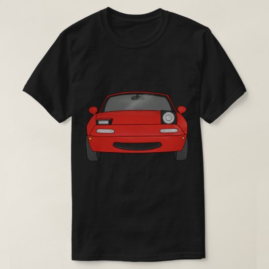 Miata MX5赤 – ウインクのステッカー Tシャツ (デザイン正面)
