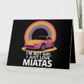 Miatas LGBT Rainbowが大好きなゲイではない カード (正面)