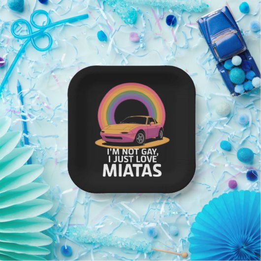 Miatas LGBT Rainbowが大好きなゲイではない ペーパープレート (パーティー)