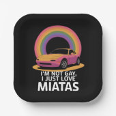 Miatas LGBT Rainbowが大好きなゲイではない ペーパープレート (正面)