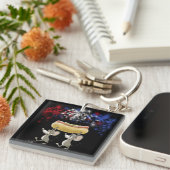 MicとMacの7月の夜のピクニック – Keychain キーホルダー (正面右)