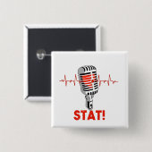 micのロゴを落として下さい 缶バッジ (正面&裏面)