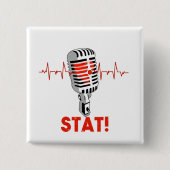 micのロゴを落として下さい 缶バッジ (正面)