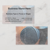 micは写真のグランジな上敷色音楽の上で閉まります 名刺 (正面/裏面)