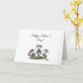 Mic、MacおよびMoeの幸せな父の日 カード (黄色い花)