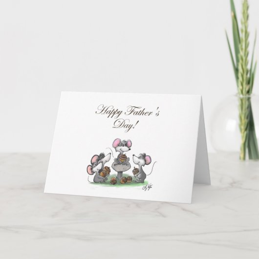 Mic、MacおよびMoeの幸せな父の日 カード (正面)
