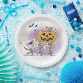 Mic、Mac及びMoeのハッピーハローウィン ペーパープレート (パーティー)