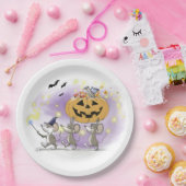 Mic、Mac及びMoeのハッピーハローウィン ペーパープレート (パーティー)