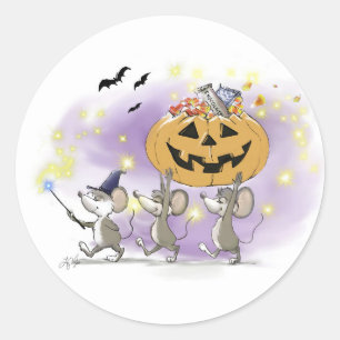 Mic、Mac及びMoeのハッピーハローウィン ラウンドシール