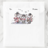 Mic、Mac&萌ギフトラベルシール付きカロリング 長方形シール (バッグ)