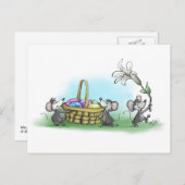 Mic, Mac and Moeのハッピーイースター シーズンポストカード (正面/裏面)