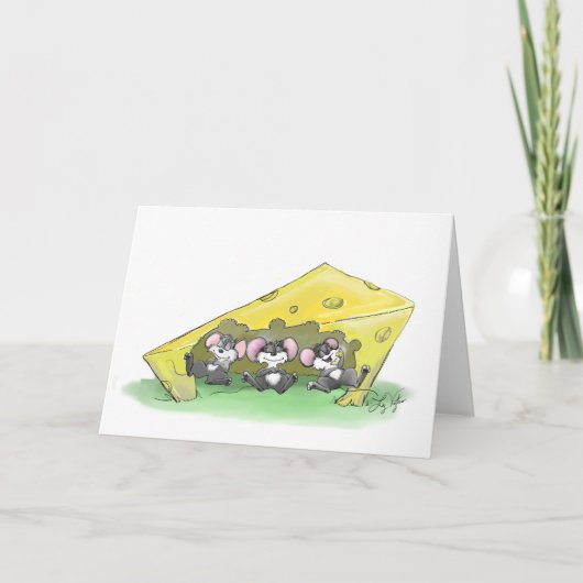 Mic, Mac And Moeの感謝祭のアート カード (正面)