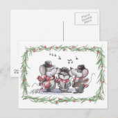 Mic, Mac & Moeと一緒にクリスマスソングを歌う ポストカード (正面/裏面)