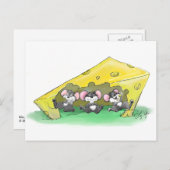 Mic, Mac、Moeの感謝祭のアート シーズンポストカード (正面/裏面)