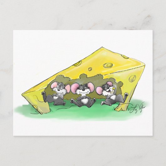 Mic, Mac、Moeの感謝祭のアート シーズンポストカード (正面)