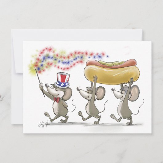 Mic, Moe's Happy 4 of 7月招待状 招待状 (正面)