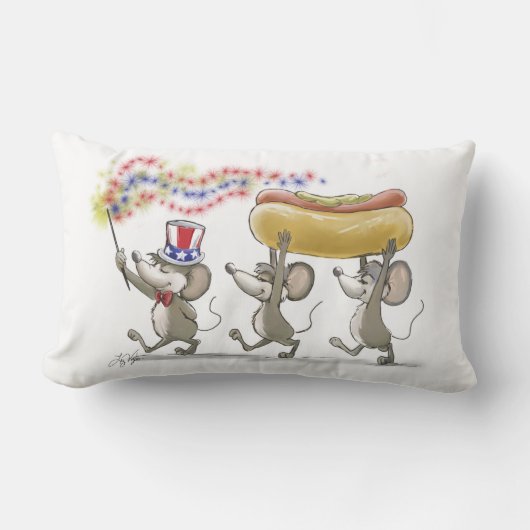 Mic, Moe's Happy 4th of July Lumbar Pillow ランバークッション (正面)