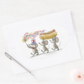Mic, Moe's Happy 4th of July Sticker 楕円形シール (封筒)
