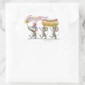 Mic, Moe's Happy 4th of July Sticker 楕円形シール (バッグ)