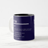 Mica, Girl Personalized Name Definition Mug ツートーンマグカップ (正面左)