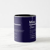 Mica, Girl Personalized Name Definition Mug ツートーンマグカップ (中央)