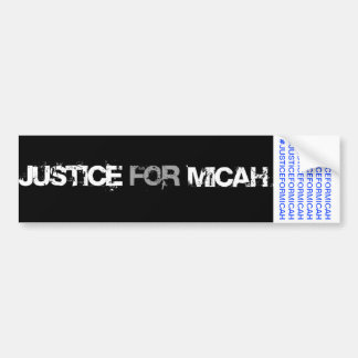 MICAHのバンパーステッカーのための正義 バンパーステッカー