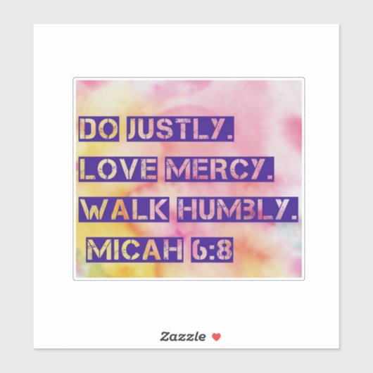 Micah 6:8シール シール (シート)